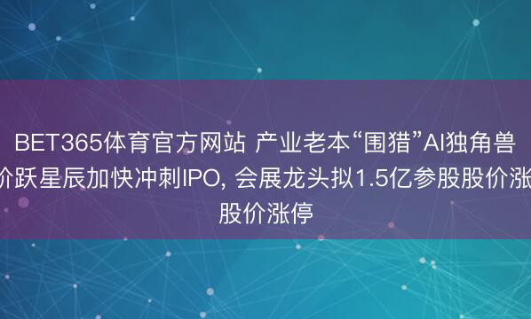 BET365体育官方网站 产业老本“围猎”AI独角兽， 阶跃星辰加快冲刺IPO， 会展龙头拟1.5亿参股股价涨停