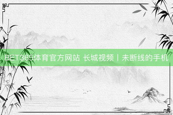 BET365体育官方网站 长城视频丨未断线的手机